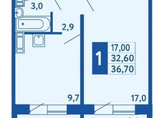 Продаю 1-ком. квартиру, 36.7 м2, Республика Башкортостан