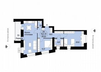 Продаю 3-ком. квартиру, 90.8 м2, Сыктывкар, Октябрьский проспект, 137, район Орбита