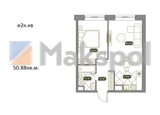 Продажа 1-комнатной квартиры, 50.9 м2, Москва, ЖК Вест Гарден, жилой комплекс Вест Гарден, к8