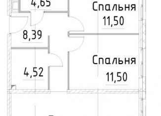 Продажа 2-комнатной квартиры, 61.3 м2, Санкт-Петербург, ЖК Про.Молодость, проспект Большевиков, уч3