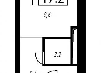 Квартира на продажу, 17.2 м2, Москва, Жигулёвская улица, 4к1, метро Кузьминки