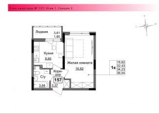 Продам 1-комнатную квартиру, 34.2 м2, Ижевск, Парковая улица, 5А, Индустриальный район
