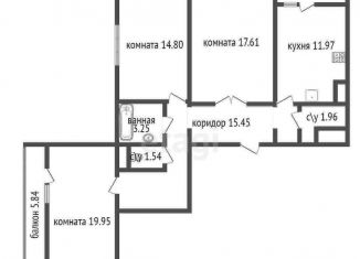 Продаю 3-комнатную квартиру, 90.7 м2, Санкт-Петербург, ЖК Шуваловский, улица Лидии Зверевой, 9к2