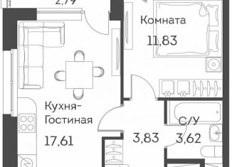 Продажа 2-комнатной квартиры, 38.3 м2, Москва, ЖК Аквилон Бисайд