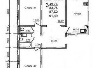 Продается 3-комнатная квартира, 94 м2, Саратов, улица имени Н.В. Кузнецова, 7, ЖК Лето