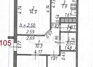 Продаю 3-ком. квартиру, 58.2 м2, Богородицк, Западный микрорайон, 12