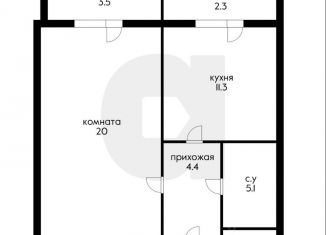 Продам 1-комнатную квартиру, 45 м2, Краснодар, улица Можайского, ЖК Валентина