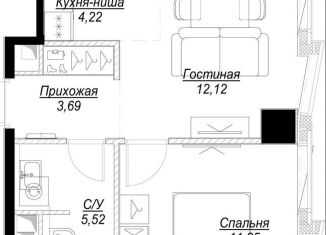 Однокомнатная квартира на продажу, 37.4 м2, Москва, район Филёвский Парк