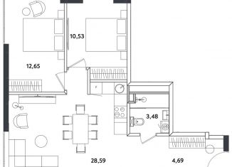 Продам 3-комнатную квартиру, 59.9 м2, Москва, Окружной проезд, 10Г, станция Измайлово