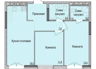 Продается 2-комнатная квартира, 59 м2, Ижевск, Центральный жилой район, Красная улица, 118к2