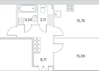 2-комнатная квартира на продажу, 58.6 м2, городской посёлок Янино-1