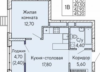 Продам однокомнатную квартиру, 42.9 м2, Екатеринбург, метро Проспект Космонавтов, проспект Космонавтов
