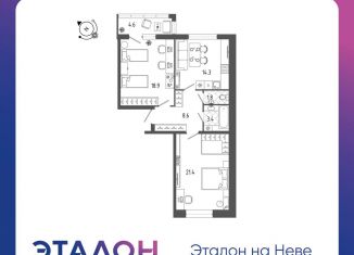 Продажа 2-комнатной квартиры, 69.9 м2, Санкт-Петербург, муниципальный округ Невская Застава