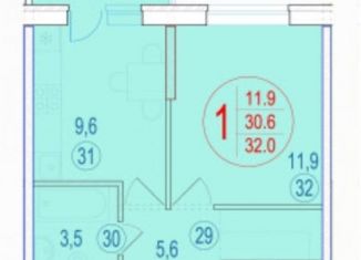 Продажа однокомнатной квартиры, 32.1 м2, Ростов-на-Дону, ЖК Западная Резиденция, переулок Чаленко, 7с2