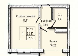Продажа 1-комнатной квартиры, 32.3 м2, Нальчик, улица А.А. Кадырова, 24, ЖК Молодёжный