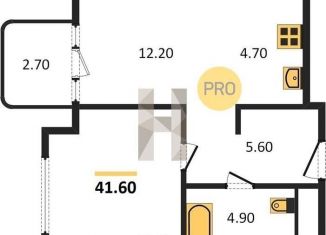 Продажа 1-ком. квартиры, 41.6 м2, Новосибирск, Зыряновская улица, 53с, ЖК Квартал на Декабристов