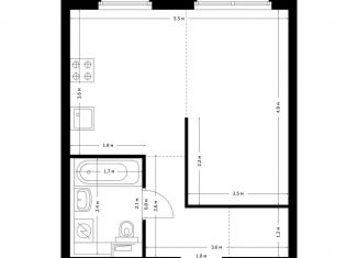 Продам 1-комнатную квартиру, 32.4 м2, Люберцы, ЖК Жулебино Парк