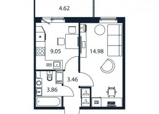 Продам однокомнатную квартиру, 32.7 м2, Мурино