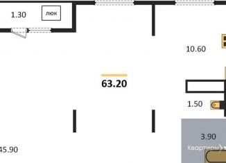 1-ком. квартира на продажу, 63.2 м2, Воронеж, Центральный район