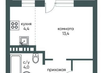 Продажа квартиры студии, 29.8 м2, Новосибирск, метро Золотая Нива, улица Коминтерна, 1с