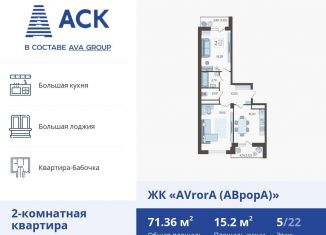 Продаю двухкомнатную квартиру, 71.4 м2, Краснодар, улица Дзержинского, 95, ЖК Аврора