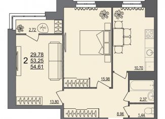 Продается 2-комнатная квартира, 54.6 м2, Волгоград, Тарифная улица, 13, Краснооктябрьский район