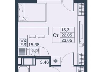 Квартира на продажу студия, 23.7 м2, Мурино, Ручьёвский проспект, 3к1, ЖК Мурино Парк