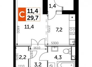 Продажа квартиры студии, 29.7 м2, Москва, метро Тушинская