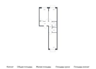2-ком. квартира на продажу, 56.7 м2, Московская область, жилой комплекс Томилино Парк, к6.1