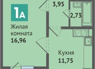 Продаю однокомнатную квартиру, 40.1 м2, деревня Аркасы, жилой комплекс Самоцветы, поз.6