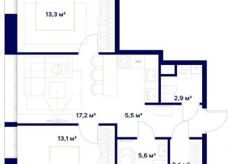 Продажа двухкомнатной квартиры, 61 м2, Москва, район Ростокино, жилой комплекс Союз, к3