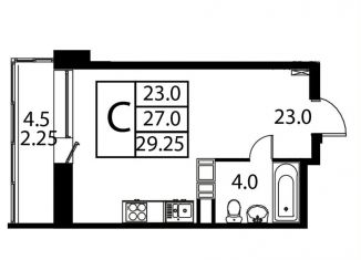 Продам 1-ком. квартиру, 29.3 м2, Домодедово