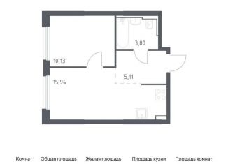 Продается 1-комнатная квартира, 35 м2, Москва, жилой комплекс Квартал Герцена, к2, метро Зябликово