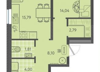 Продается 2-ком. квартира, 62.8 м2, Краснодар