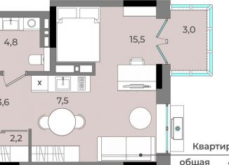 Продам квартиру студию, 36.6 м2, Ижевск, улица имени В.С. Тарасова, 6