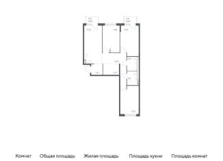 Продажа 3-ком. квартиры, 83.2 м2, Ленинградская область, Невская Долина, к1.2