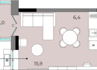 Продаю квартиру студию, 35 м2, Ижевск, улица имени В.С. Тарасова, 6