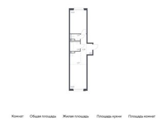 Продаю 1-комнатную квартиру, 45.6 м2, Мурино