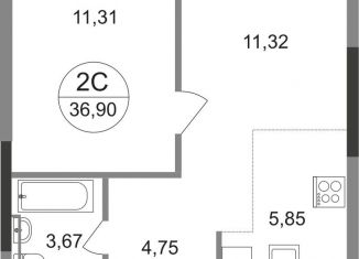 Продаю 2-ком. квартиру, 36.9 м2, Московская область, жилой квартал Новоград Павлино, к6