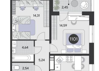 Продажа 2-ком. квартиры, 64.4 м2, Омск, Ленинский округ