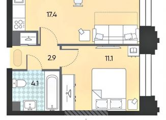 Продажа 1-ком. квартиры, 35.5 м2, Москва, бульвар Братьев Весниных, 3, ЮАО