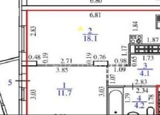 Продаю 1-комнатную квартиру, 41 м2, Екатеринбург, улица Владимира Высоцкого, 7А