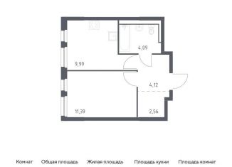 Продажа квартиры студии, 22.4 м2, деревня Новосаратовка, Невская Долина, 1.3