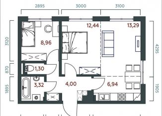 Продам двухкомнатную квартиру, 53.5 м2, Иркутск, Дальневосточная улица, 46А