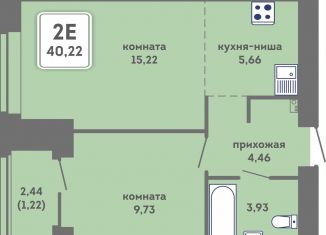 Продается двухкомнатная квартира, 40.2 м2, Пермь