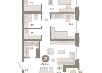 2-ком. квартира на продажу, 85.1 м2, Москва, Бутырский район