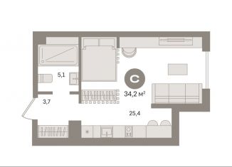 Продается квартира студия, 34.2 м2, Москва, СВАО