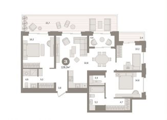 Продажа 3-комнатной квартиры, 131.7 м2, Москва, метро Бутырская