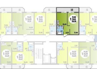 Продается 1-комнатная квартира, 38.4 м2, Ростов-на-Дону, улица Юрия Дубинина, 1/1, ЖК Суворовский