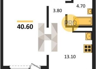 Продается 1-ком. квартира, 40.6 м2, Новосибирск, ЖК Галактика, улица Николая Островского, 195/6